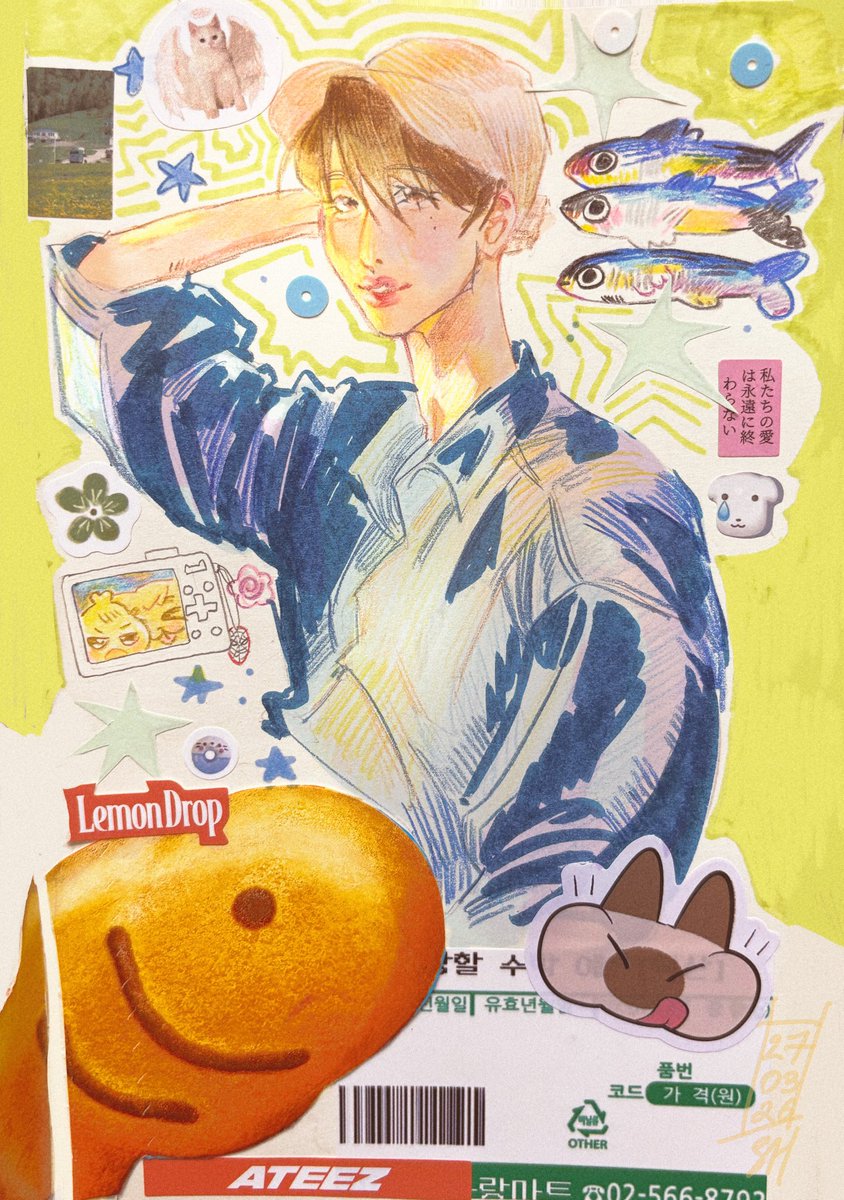 ૮ >ﻌ< ა ‧˚꒰🐾୭ ˚. ᵎᵎ 🎐 
#ATEEZfanart #yunho