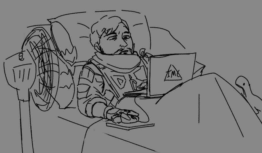 I don't FEEL burnt out, but I can not draw for the life of me rn 😢

Anyway, 
Bed rotting Jack Cooper playing Roblox