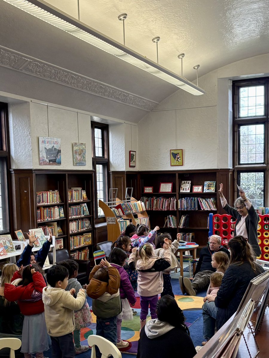 The Suzuki Preschool joined Storytime with Sheila today.  Lots of songs and stories!