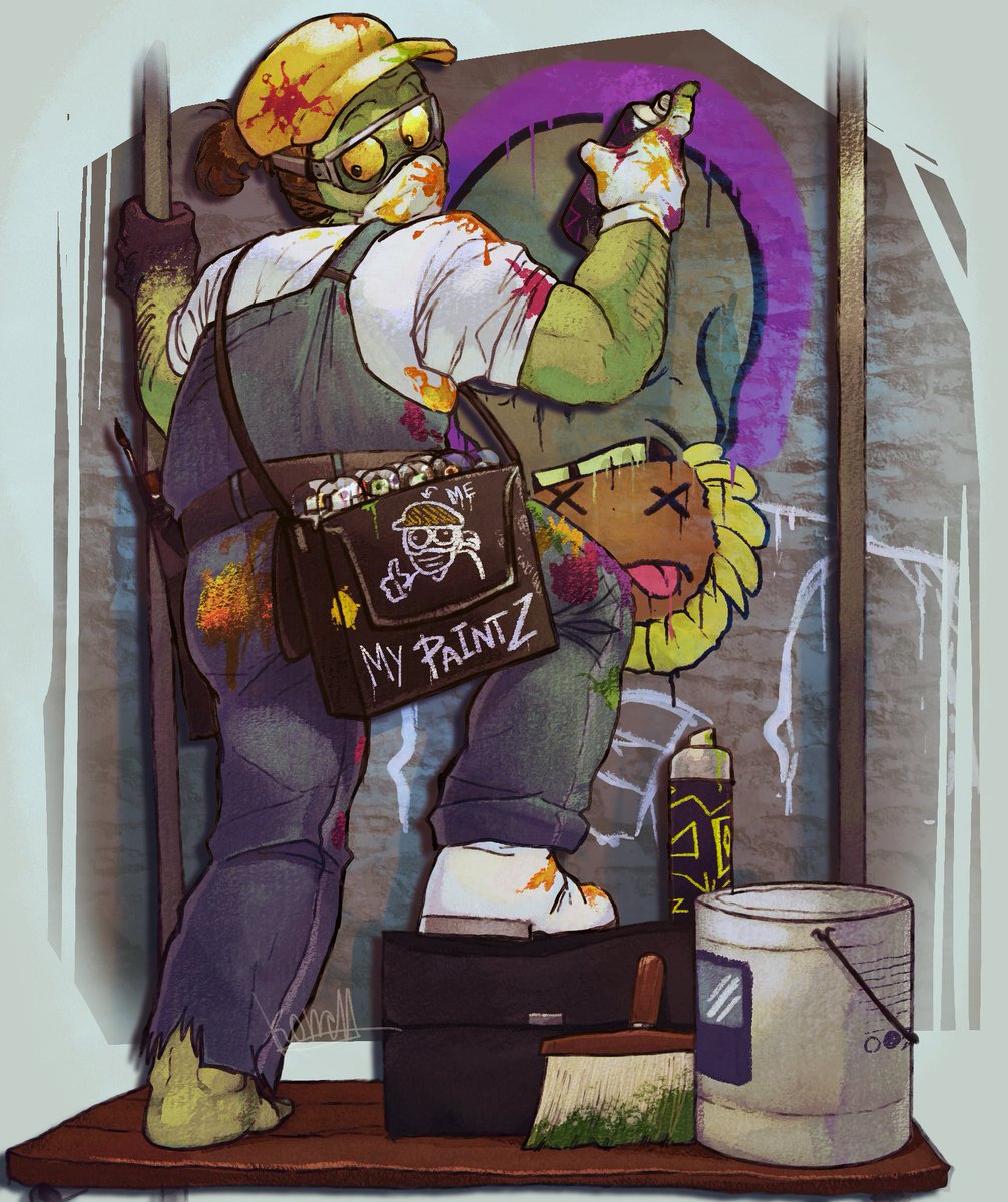 konchita_yeah's tweet photo. Painter paints the painting 
#fanart #art #pvzgw #pvzgw2 https://t.co/TN2ZZlMdWP