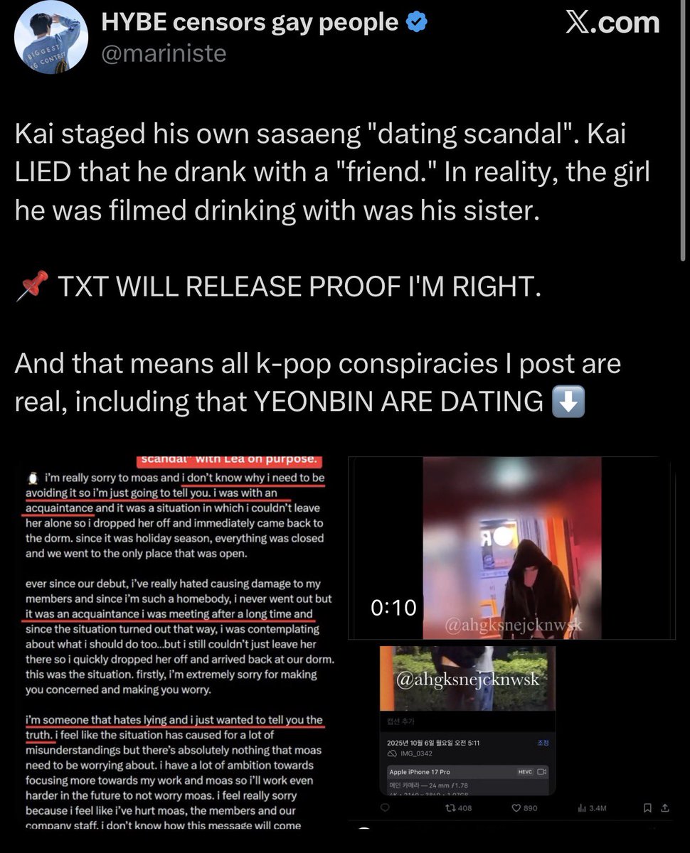 TXTPR0TECTOR's tweet photo. 🚨[TXT PROTECT] 🚨

This account has constantly created false narratives/theories about 🐰🦊 and has tweeted weird things about xtx. Block and report this account under h4te and h4rassm3nt.

@/atlemise
@/mariniste < their 2nd account

https://t.co/zkekKUeSLt < the carrd

+++ https://t.co/6ChNtWrSYN
