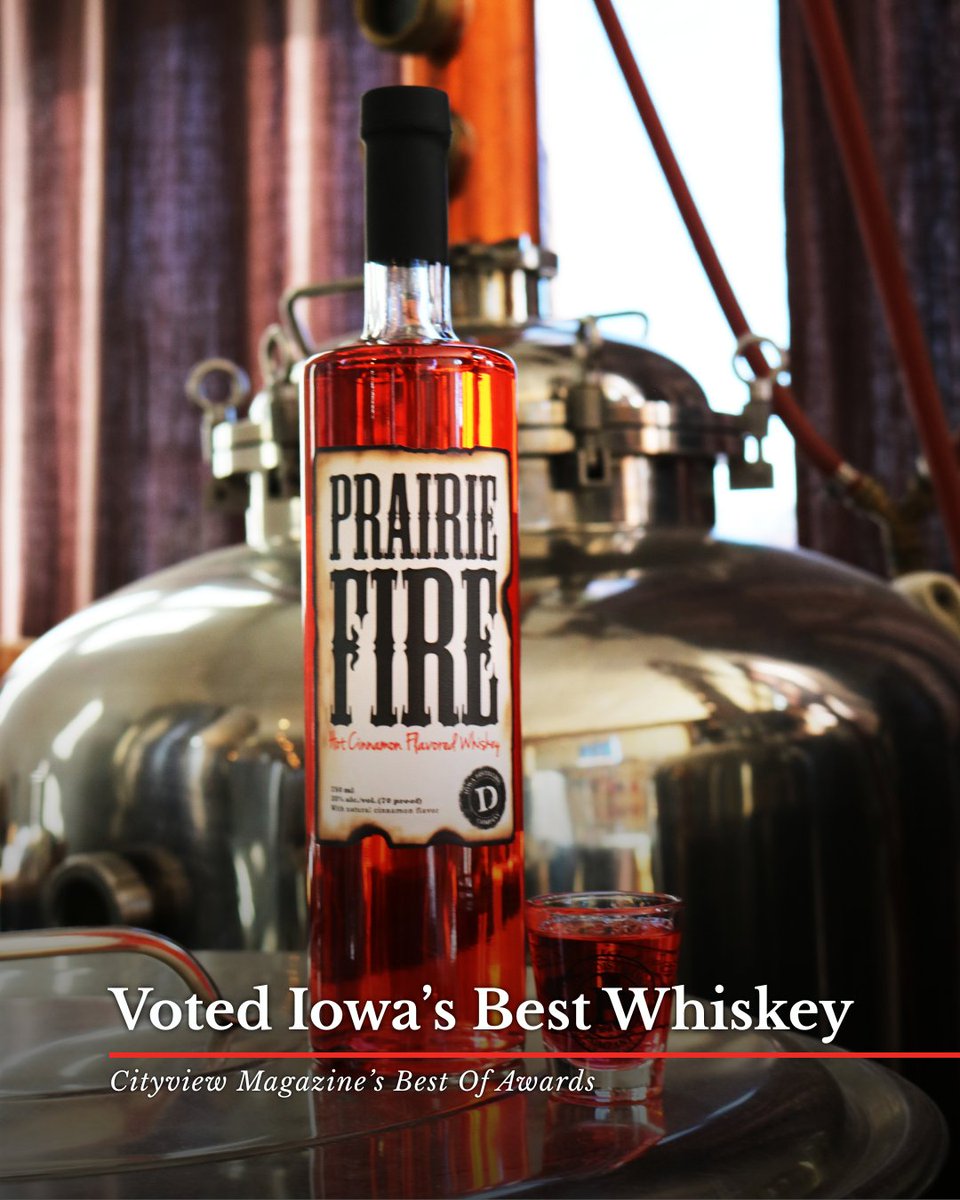 IowaDistilling's tweet image. Proud to be local. Proud to be Iowa's best.

🔥 Prairie Fire Cinnamon Whiskey brings the heat to your cocktail &amp;amp; every shot glass.

#cinnamonwhiskey #whiskey #distillery #localspirits #siplocal