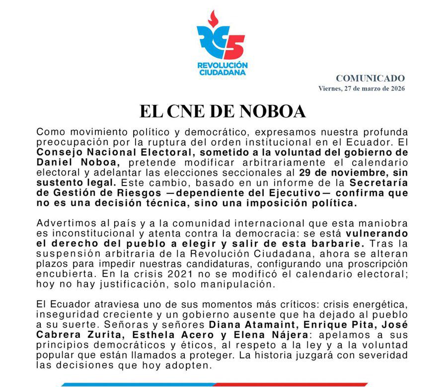 El #Ecuador no es hacienda de los Noboa !!
Quieren instaurar una dictadura!!
No lo vamos permitir 
<a href="/DianaAtamaint/">Diana Atamaint</a>
<a href="/CNEVice/">Enrique Pita</a>
@jcabrerazurita
@eacero_
<a href="/ElenaNajeraM/">Elena Nájera Moreira</a>