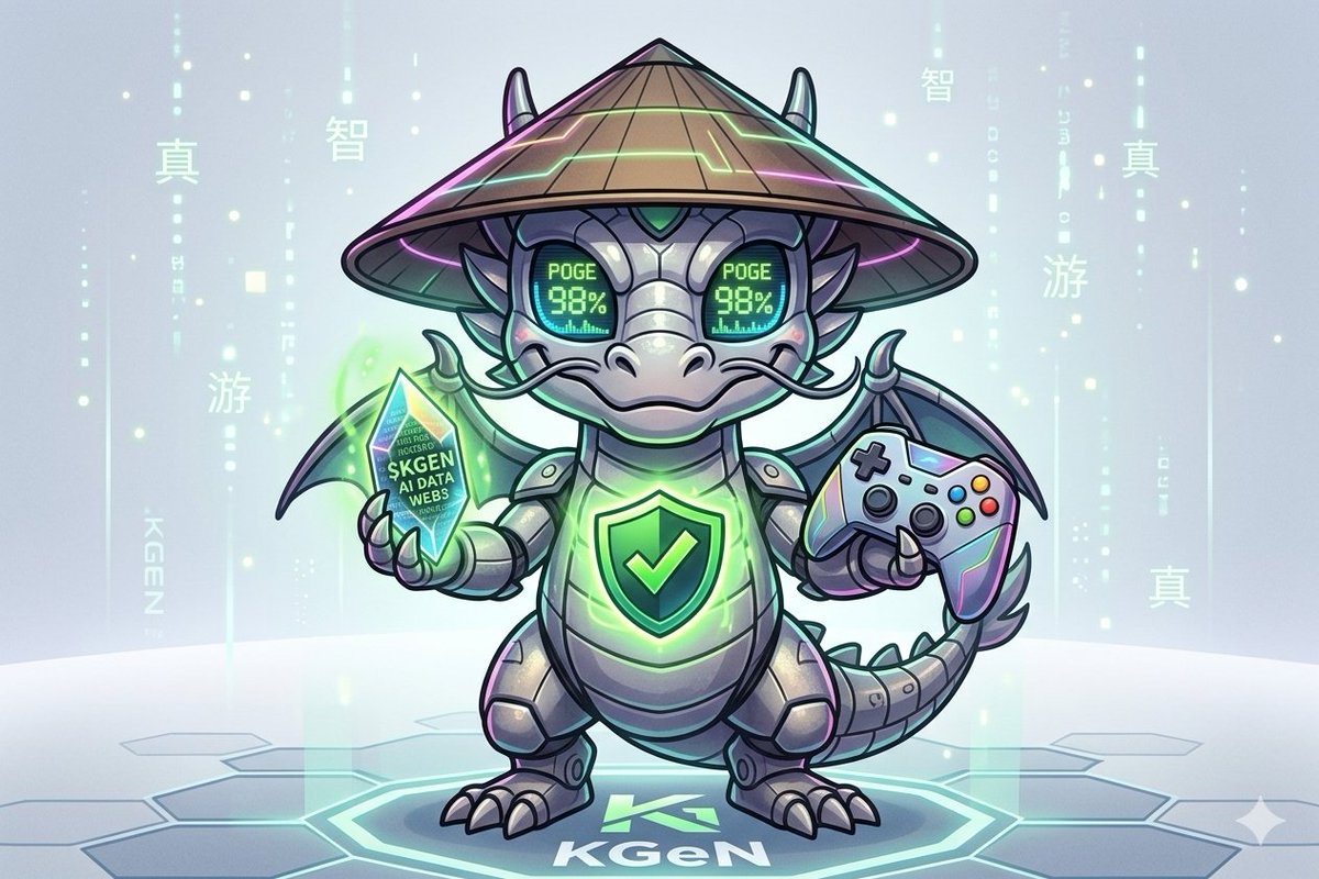 龙行天下，智者无疆！🐉💚 介绍 <a href="/KGeN_CN/">KGeN China</a> 的全新吉祥物候选——K-龙！他手握游戏手柄，心怀 VeriFi，眼观 POGE 评分，守护每一个真实玩家的 Web3 价值。让 K-龙带领中文社区，在 KGeN 的 AI 世界里翱翔吧！🟩🔥 #KGeN #MEME #VeriFi #POGE #KAI $KGEN <a href="/KGeN_IO/">KGeN 🟩</a>