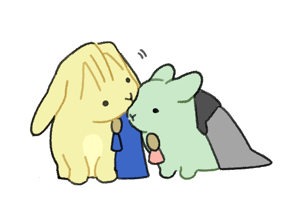 <a href="/nnsno774/">みとん🍊</a> つい勝手に描いてしまってすみません…😭🐰💙💚