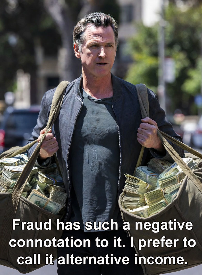 <a href="/CAgovernor/">Governor Gavin Newsom</a> "We will not tolerate this kind of corruption in California". But all other types of corruption are fine.