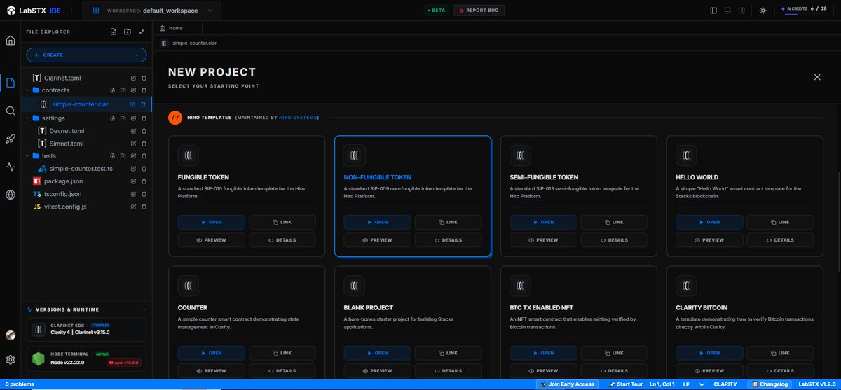 labstxorg's tweet photo. Just integrated @hirosystems Github Templates
`https://t.co/MnUoj22NMD`
into #LabSTX
=> No need of git clone or Installing clarinet locally , just explore on #LabSTX today -> https://t.co/aNJe6dXv9W https://t.co/QM8Fc67nMY