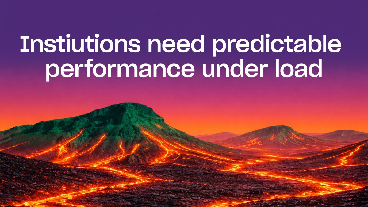 Fireblocks. Kraken. Custody. Trading.

Different use cases. Same requirement:

Predictable performance under load.

That’s the new baseline for onchain infrastructure. 🌋