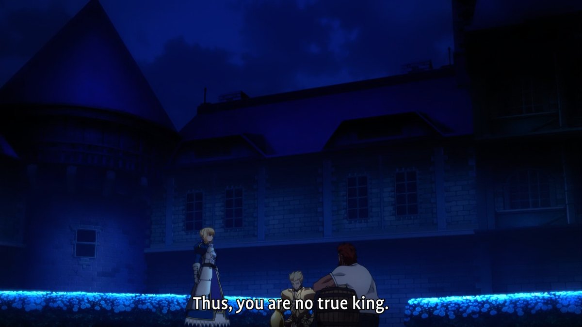kizu_skip's tweet image. Do you think Iskandar was right in his speech in Fate/Zero?

He claimed Artoria never inspired anyone, and that her way of life is not that of a true king.