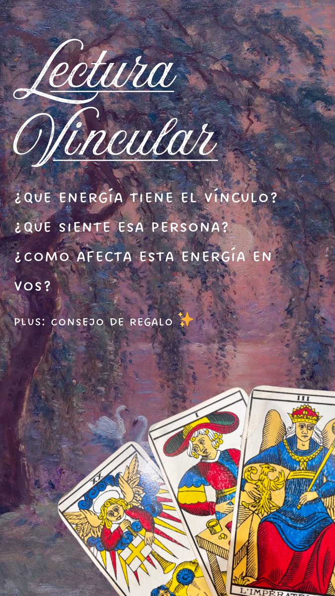 lecturas vincularessss 💋✨🔮

si agendas tu lectura desde este tuit tenes un 15% de descuento
