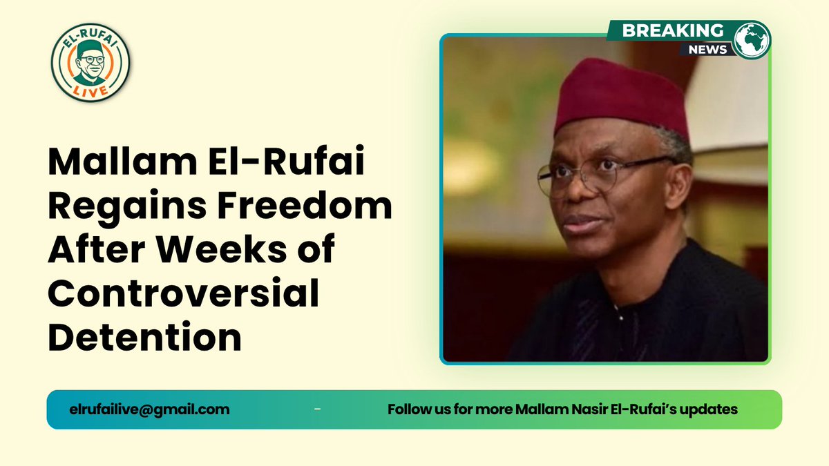 Mallam Nasir El-Rufai Regains Freedom After Weeks of Controversial Detention

Alhamdulillah. Mallam Nasir El-Rufai has been released today, bringing an end to weeks of detention by the Independent Corrupt Practices Commission. His release comes after sustained public concern and