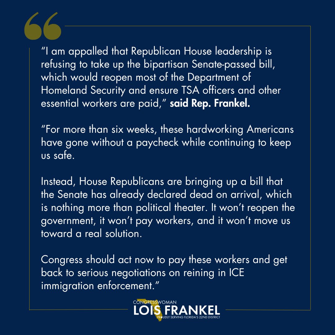 Rep. Lois Frankel tweet media