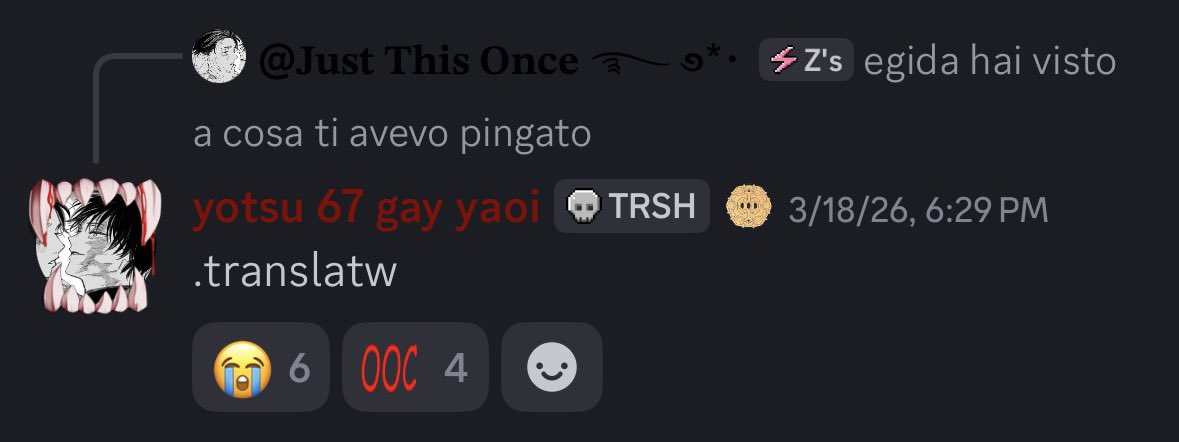 Out Of Context Passione Discord tweet media