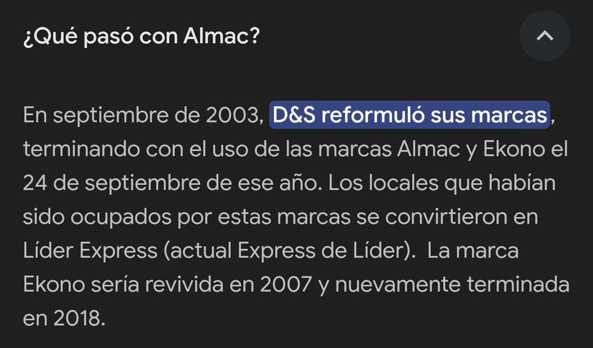 Pamelnos's tweet photo. Aquí enterándome q Almac tuvo q cerrar por el estallido social el 2019 y no en el 2003, por temas propios!🙃 https://t.co/V1HFH85NLJ