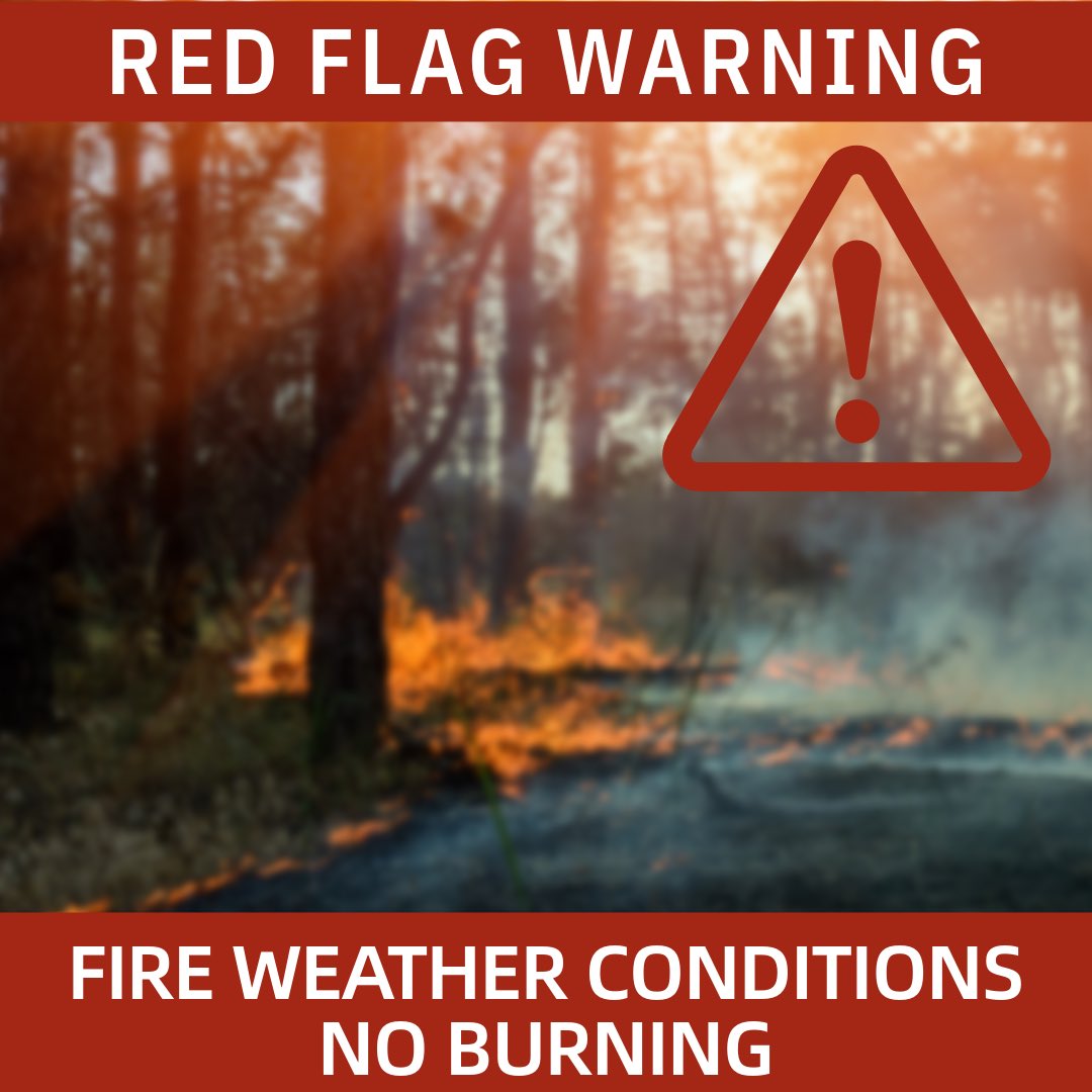 ZackFradellaWx's tweet photo. FIRE WARNING for Saturday following this dry frontal passage. Winds and low humidity will spread fires quickly, no camp fires this weekend. #lawx https://t.co/lwlSUPvAZT
