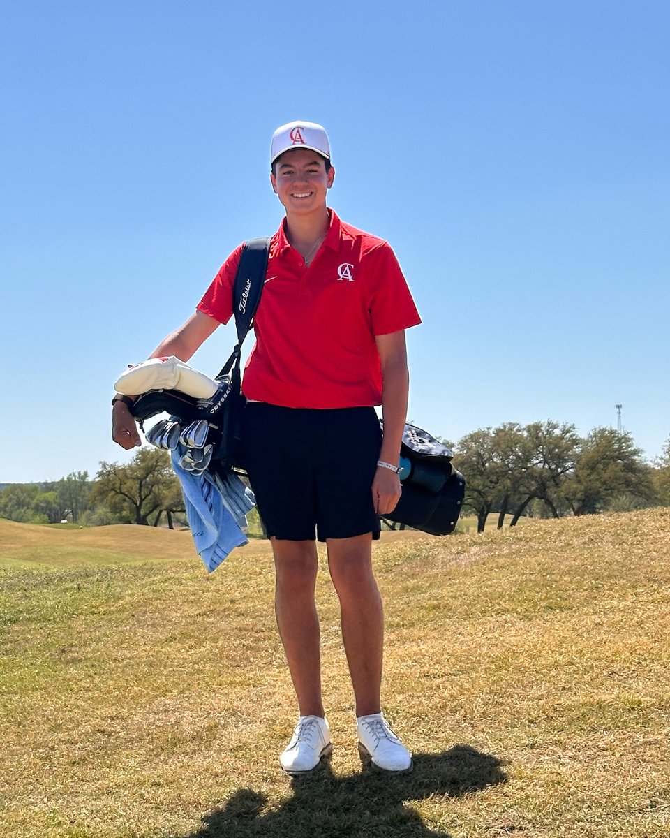 CAwarriors's tweet photo. Sophomore Austin brought his A-game to the Glen Rose Spring Invitational this week, finishing 4th out of a field of 100+ golfers!  He shot an impressive even-par 72, showing incredible focus and skill on the course.

Way to go, Austin!
.
.
#CAWarriors #CAgolf https://t.co/5h2nX2T9je
