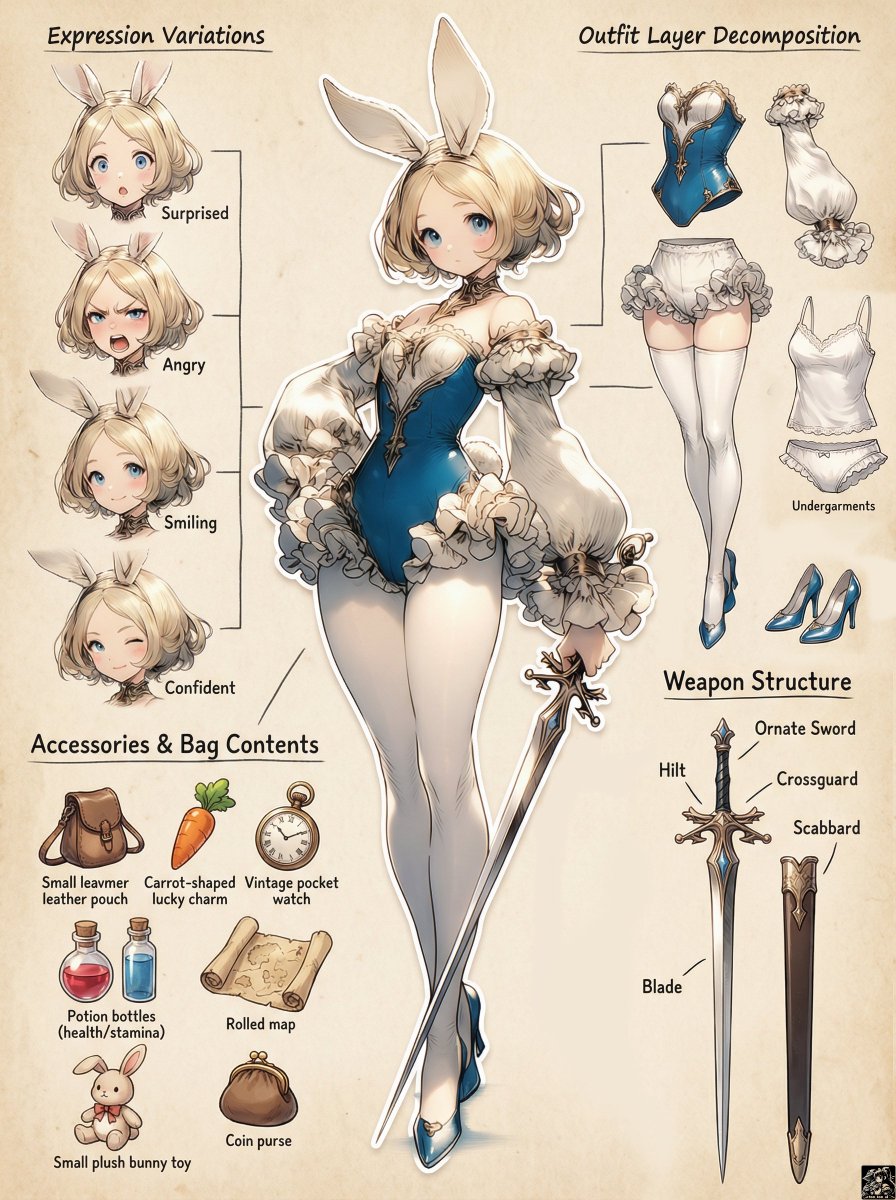 Blue bunny knight