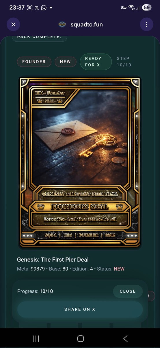 DustyrangerBE's tweet image. I just opened a @SQUADVeChain TC pack 🎴
Pack ID: 405
Tx: 0xb7cca44e...5eb5bf
Base IDs: 6, 7, 9, 22, 24, 33, 40, 41, 55, 80
Editions: 39, 40, 43, 56, 68, 64, 60, 68, 62, 4
#SQUAD #VeChain #NFT