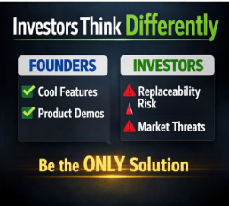 hallt's tweet photo. Founders' pitch features. Investors evaluate risk—especially replaceability risk. 

If your startup can be replicated, your story won’t stick. Position as the only credible solution.

Read: https://t.co/M7SdEL5gCJ https://t.co/OBXsMaUdXg