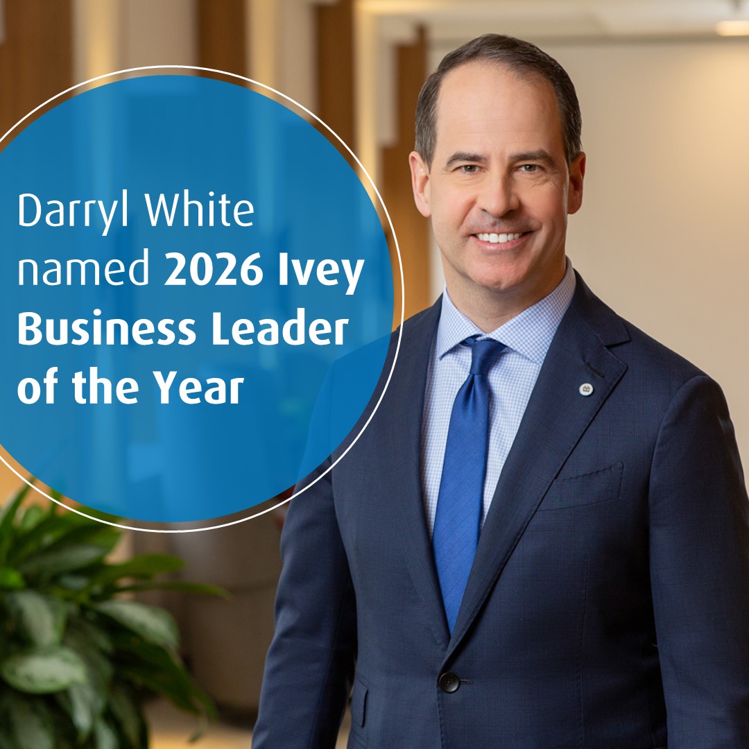 Congratulations to BMO’s CEO, Darryl White, for being recognized as the 2026 Ivey Business Leader of the Year. 

It’s motivating to be part of a team with a high-performing, winning culture that’s led with purpose. 

Learn more: spr.ly/6003B693G9

#ProudToWorkAtBMO