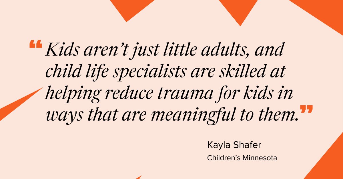 hospitals4kids's tweet photo. Sometimes healing starts with a hand to hold. 

During the most traumatic situation, child life specialists at Children’s Minnesota helped children feel safe through presence, play, and quiet reassurance. 

The impact of emotional care: https://t.co/PQn3afdjoQ #ChildLifeMonth https://t.co/hT8F5DmmK6