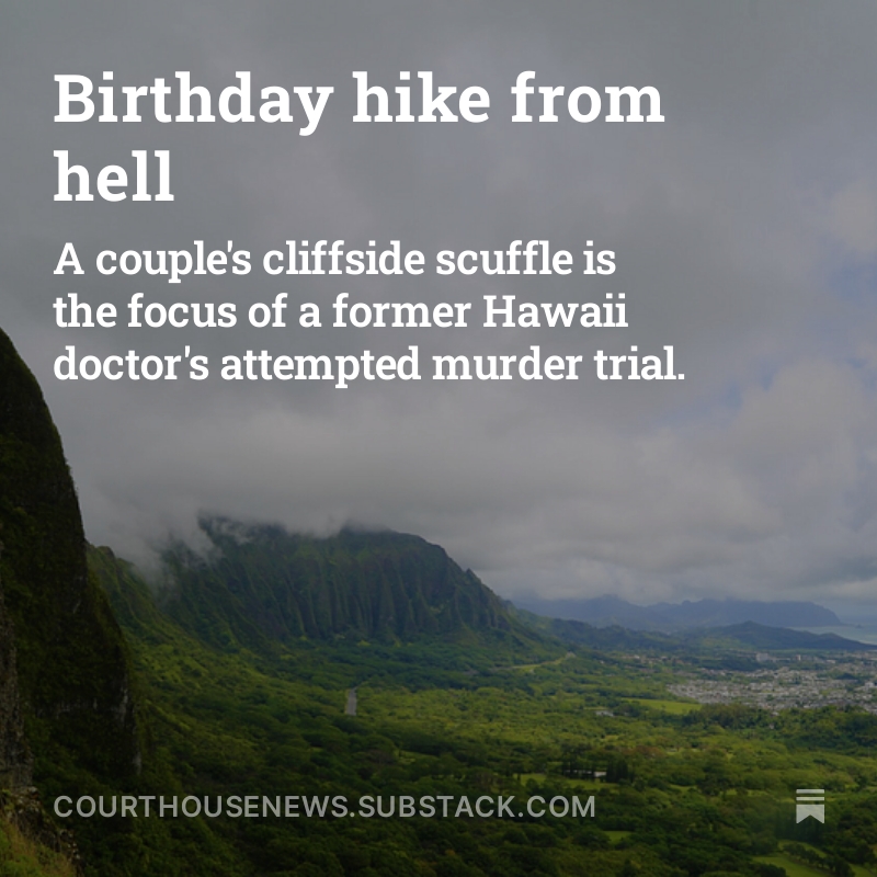 Arielle Konig knew her marriage was on the rocks, but she had no idea how literally.

Today's edition of Closing Arguments focuses on her husband's attempted murder trial, which is expected to last several weeks: courthousenews.substack.com/p/birthday-hik…