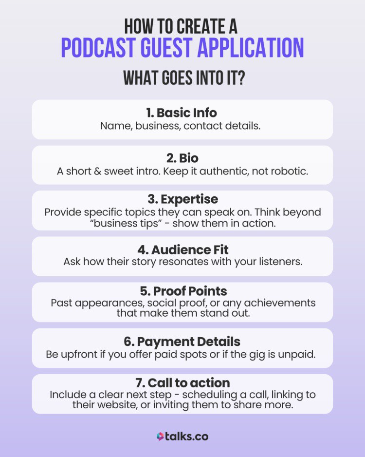 talksconnect's tweet photo. Transform your podcast guest experience overnight. Here are six of the most effective application forms (and a template to use instantly!) to make a lasting impression on potential guests.

Read more 👉 https://t.co/acVkROuokI

#PodcastGuestApplication #PodcastGuesting https://t.co/KNjdoRy4pc