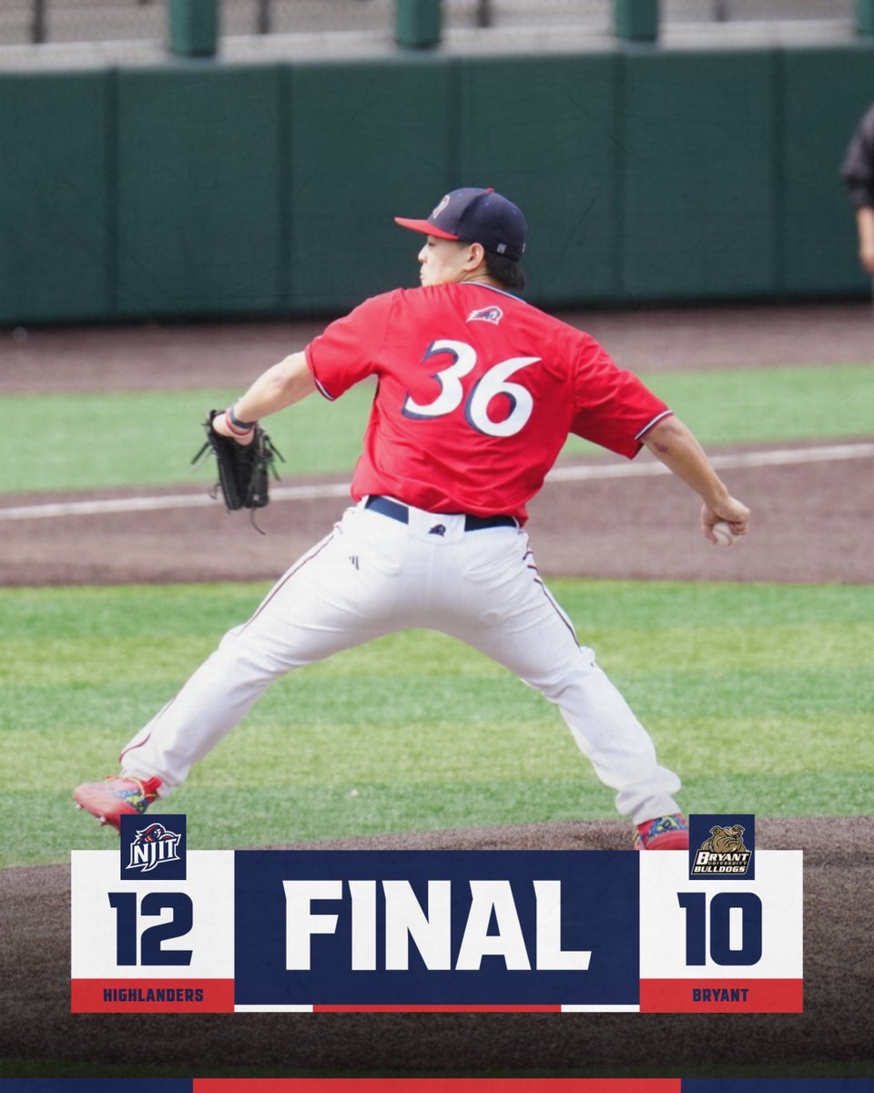 NJTechBaseball's tweet photo. GRITTY WIN 😤

The Highlanders complete the comeback and scored six runs in the top of the 9th to take game one of the series at Bryant!

#GBU | #RollTech⚔️ https://t.co/U8DL0zehCG