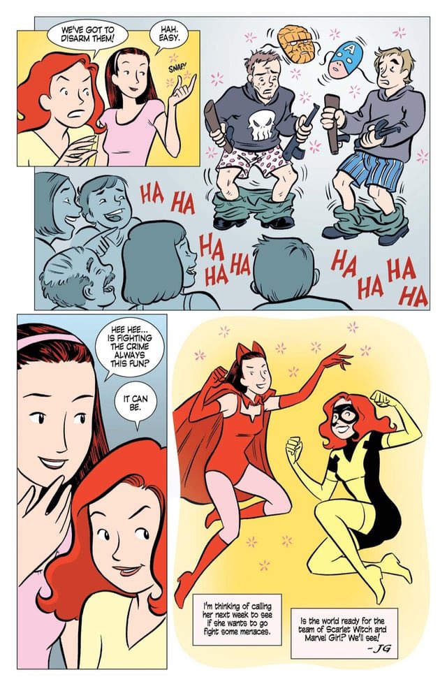 eu simplesmente AMO essas duas juntas como amigas nos quadrinhos! torço tanto para o mcu fazer um curta de a buddy in scarlet 😭