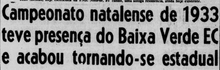 arthurpsm1's tweet photo. O campeonato potiguar não começou em 1974. Tecnicamente, disputa-se o mesmo campeonato desde 1918. O que houve foi apenas a mudança de nome. Desde sua fundação,  a Liga já aceitava clubes de todo o Estado. A 1a equipe do interior a participar foi o Baixa Verde de João Câmara. https://t.co/fdMEb2uaKO