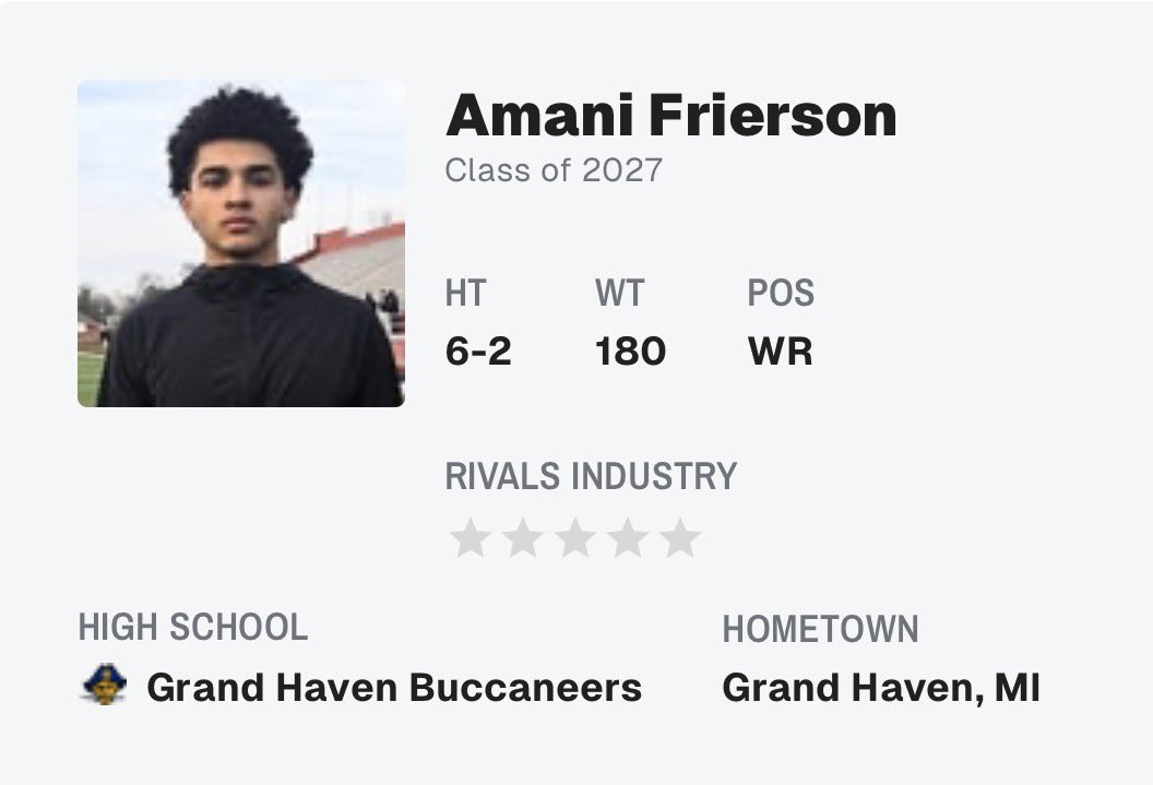 Amani Frierson 6’2 181lbs WR tweet media