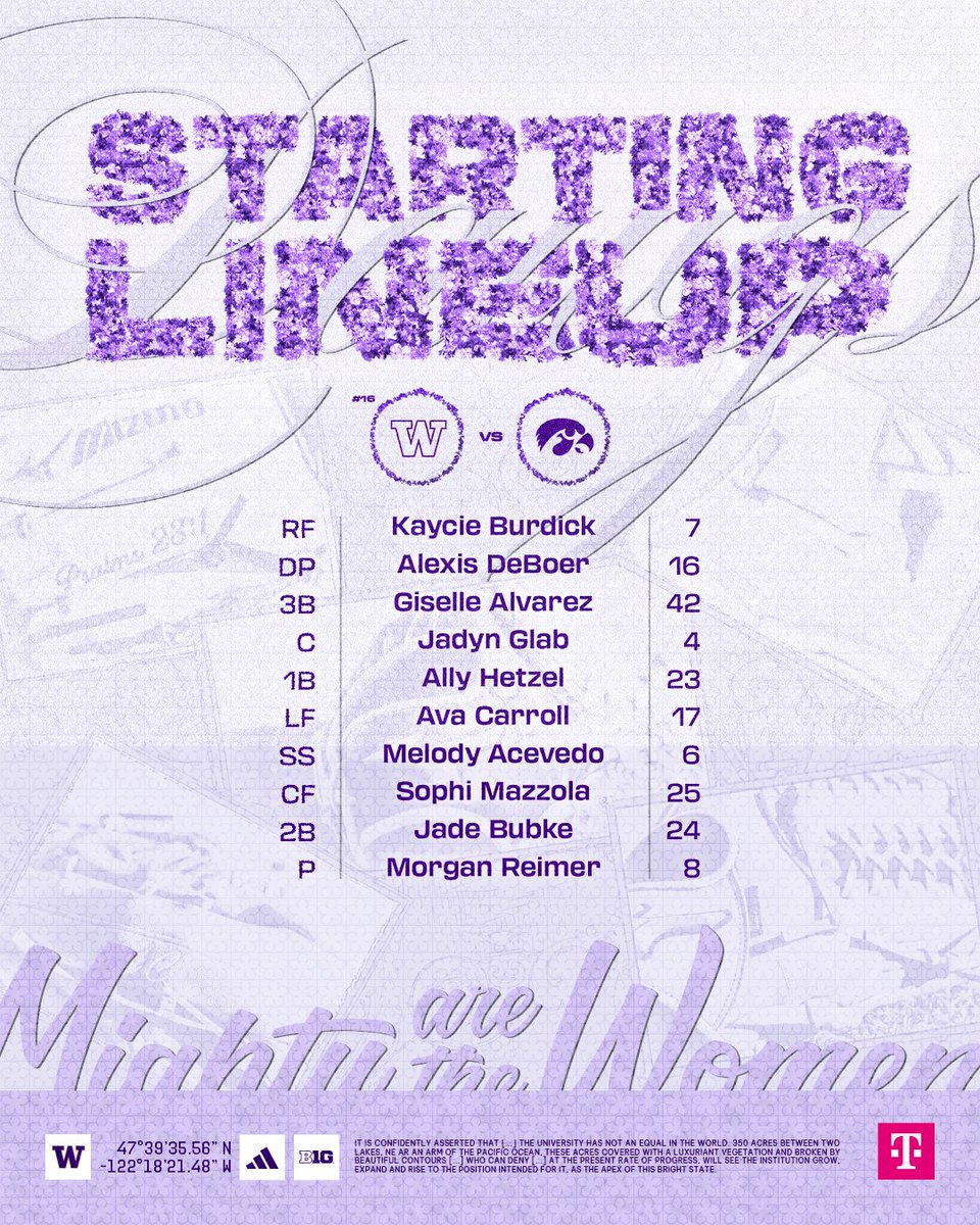 Washington Softball tweet media