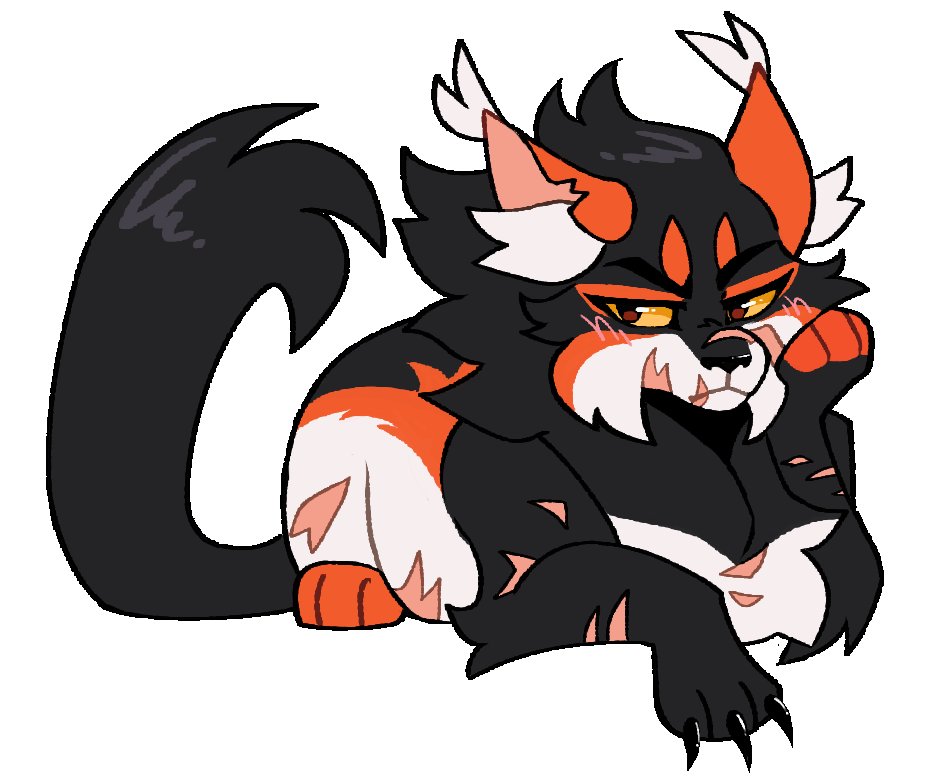 DarkPetalkit's tweet image. In the mean time, check out these awesome chibi commissions I got from SerenitySilverHeart on Tumblr!

Bloodpetal is a shit hunter. Can't catch any land prey to save her life. She can hunt hawks and foxes (they fight back), but can't catch a damn rabbit she named Tallear. Ever.