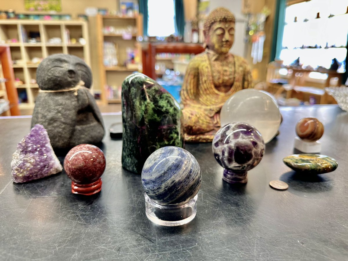 wisdom_ages's tweet image. We love sharing with you when we handpick exciting new things for our store! 🥰 Here today, we have a fun and funky bunch of new, natural healing #stones, plus these 2 Buddhist statues made from real Indonesian lava rock!