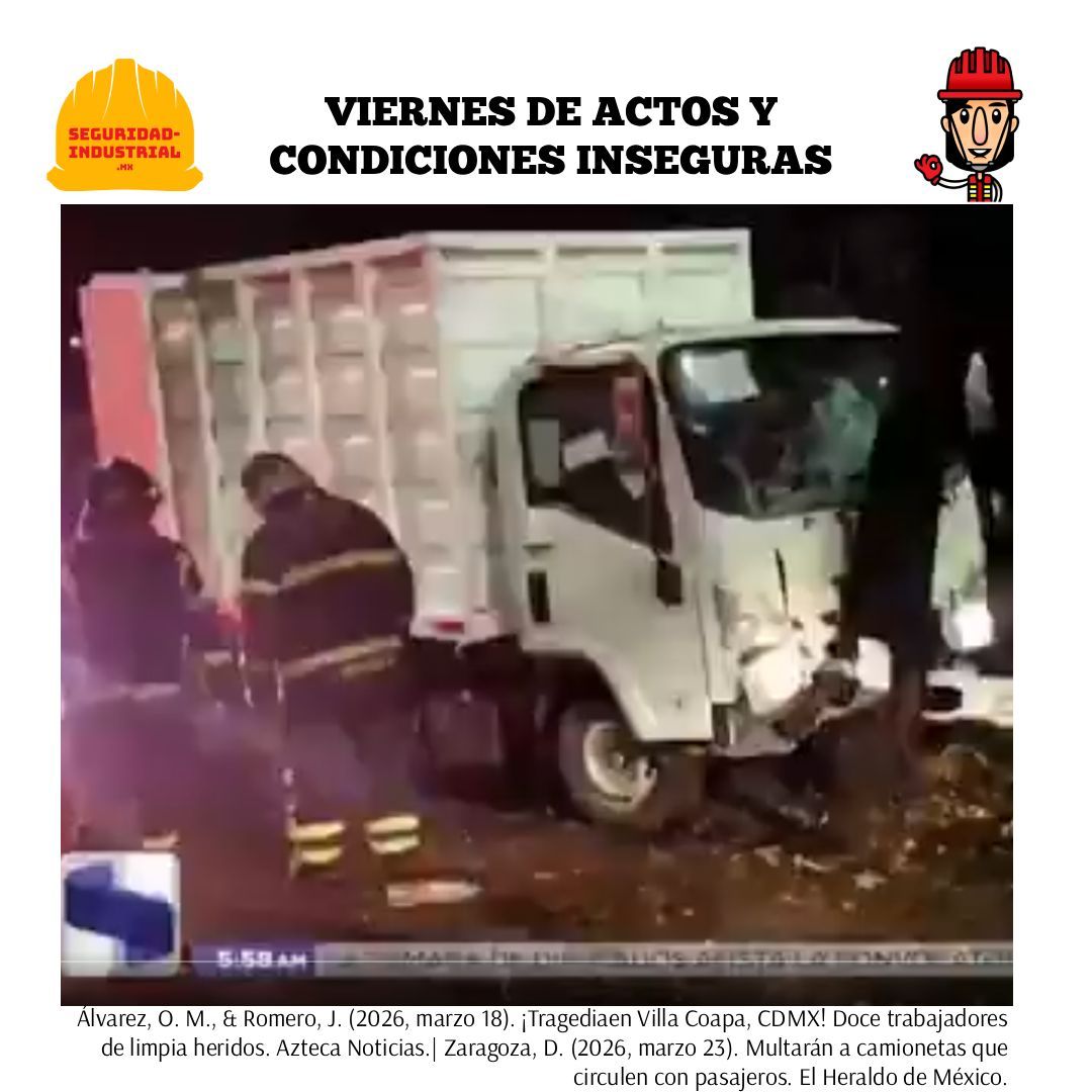 LemysMX's tweet photo. #viernes de #safetyfail ⚠️🚛

12 personas del personal de limpia de la CDMX viajaban en la batea de una camioneta que chocó, por lo que resultaron heridas. Sus herramientas salieron proyectadas contra ellas.

El Reglamento de Tránsito en Carreteras prohíbe viajar en batea. https://t.co/u2tB5Kxs5Q
