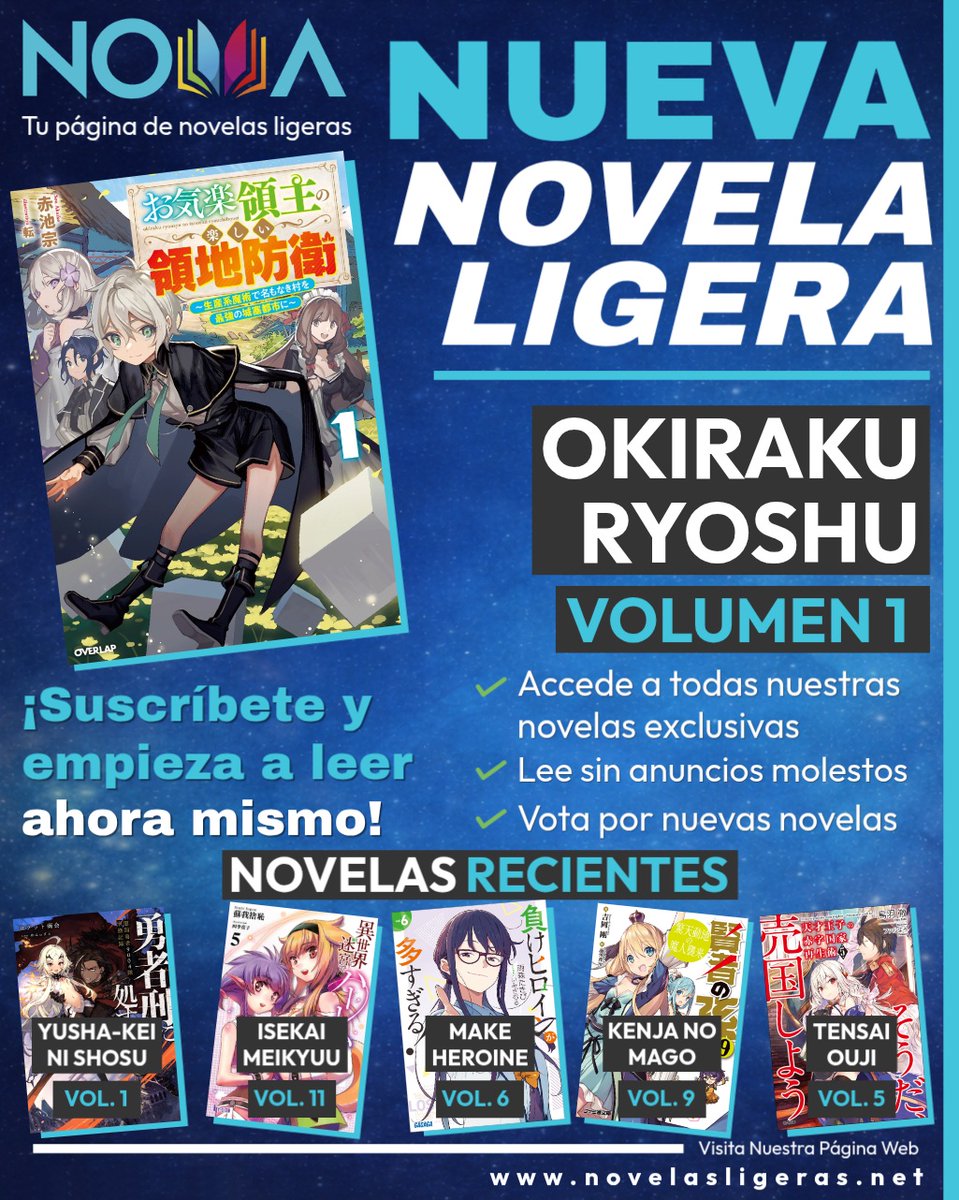 Nova_NovLigeras's tweet photo. VOL 1 de Easygoing Territory Defense: https://t.co/YYnqap4OKN
La verdad es que pense que estaria aburrida.... pero que equivocado estaba jajaja la verdad es que es super entretenida😃
#novelasligeras #novelaligera #EasygoingTerritoryDefense #okirakuryoshu https://t.co/mrxeZCg6SA