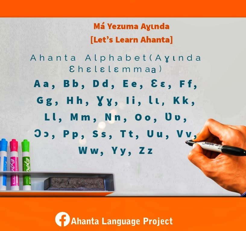 Same alphabets as Ahanta.