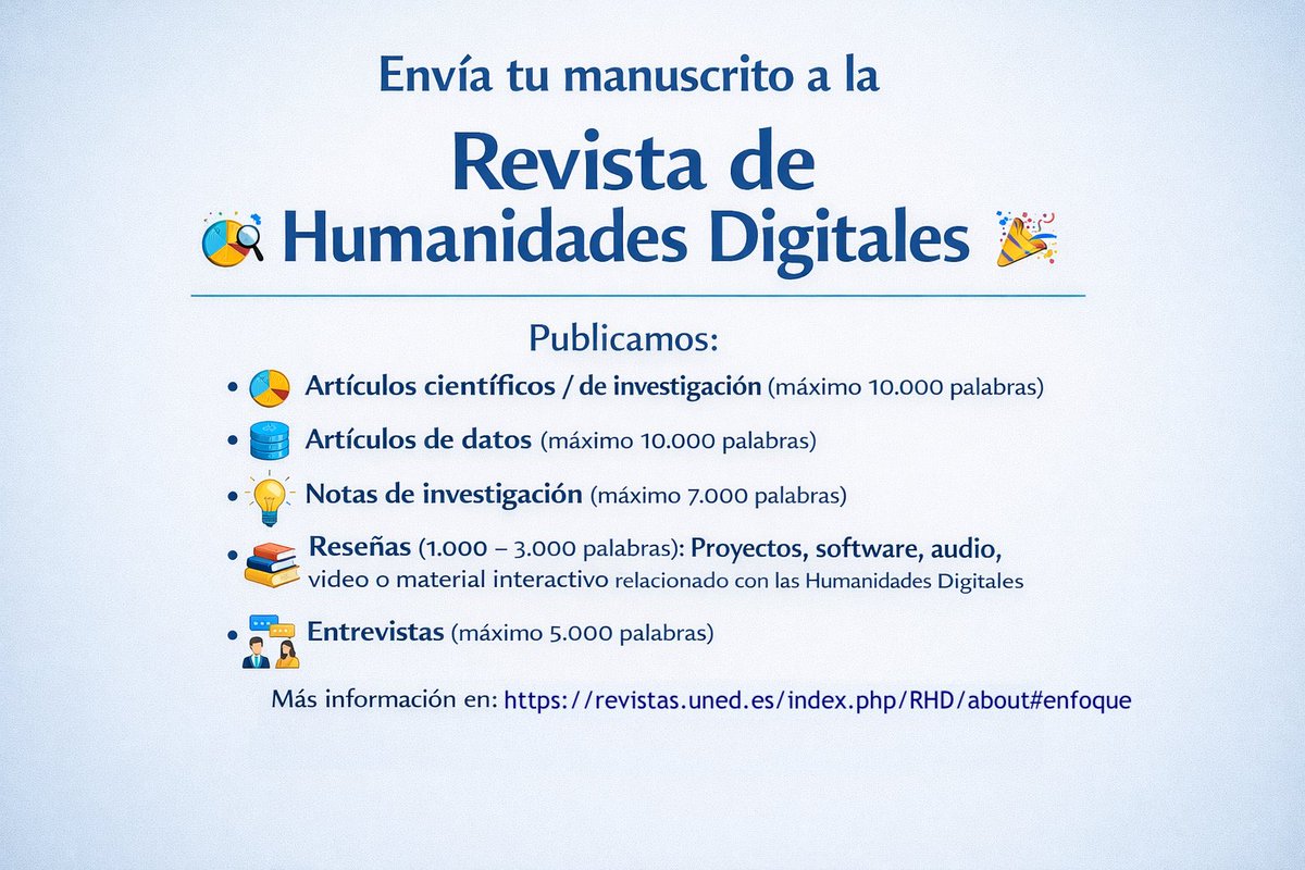 Revista de Humanidades Digitales tweet media