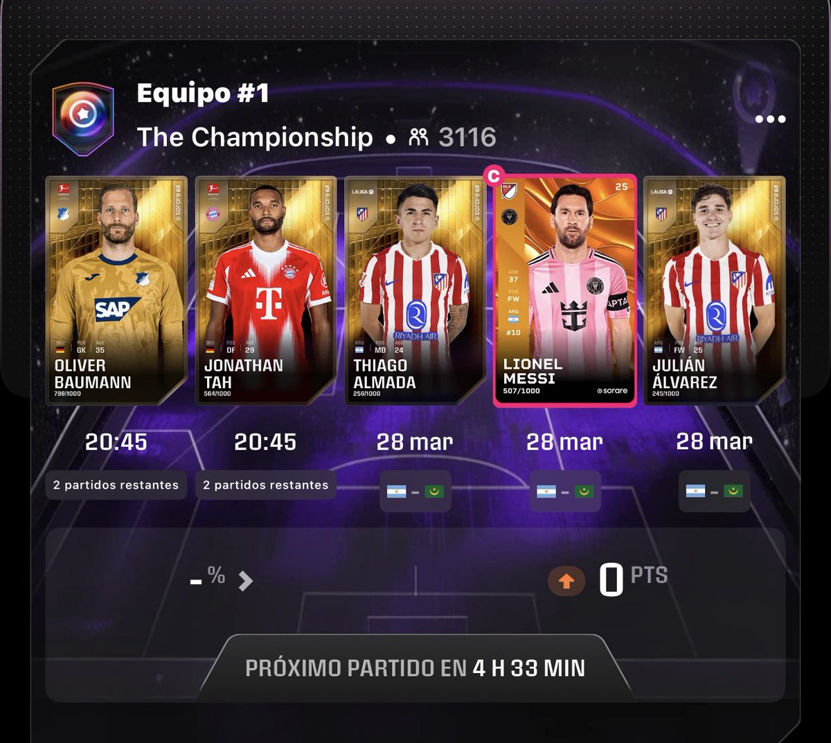 ⚽️Competiciones En Sorare⚽️ tweet media