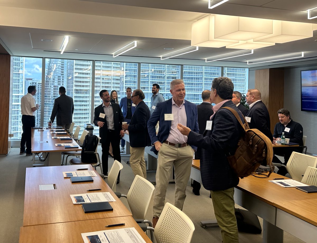 Holland_Knight's tweet image. Holland &amp;amp; Knight was pleased to host a #Business Owner Summit at our #Miami office. The event featured thoughtful discussions on exit planning, #financial strategy and preparing for a successful business transition. We appreciated the opportunity to collaborate with