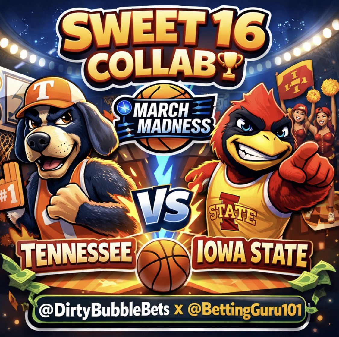 SWEET 16 COLLAB PLAY 🏆

Back Again With <a href="/BettingGuru101/">Betting Guru</a> 🔒

Who's Ready For 3 In A Row?! 👀🔥

100 Likes + Reposts + Comments ❤️

Blow This Up &amp; We'll Drop It FREE 👇
