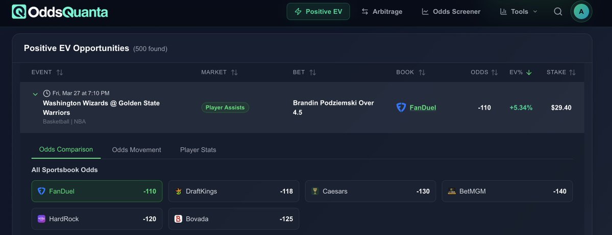 OddsQuanta tweet media