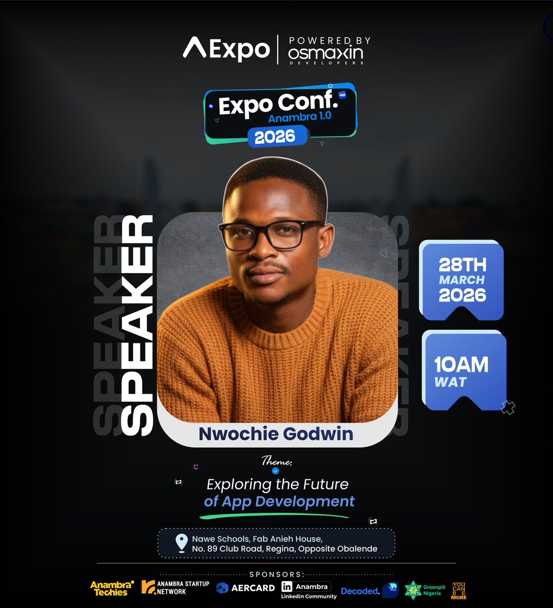 Excited to be speaking tomorrow at Expo Conf Anambra 1.0 🚀

I’ll be sharing insights on “The Future of Mobile Development: Why <a href="/expo/">Expo</a> is Changing the Game,”  exploring how modern tools are helping developers build faster, smarter, and better.

Looking forward to it 🔥