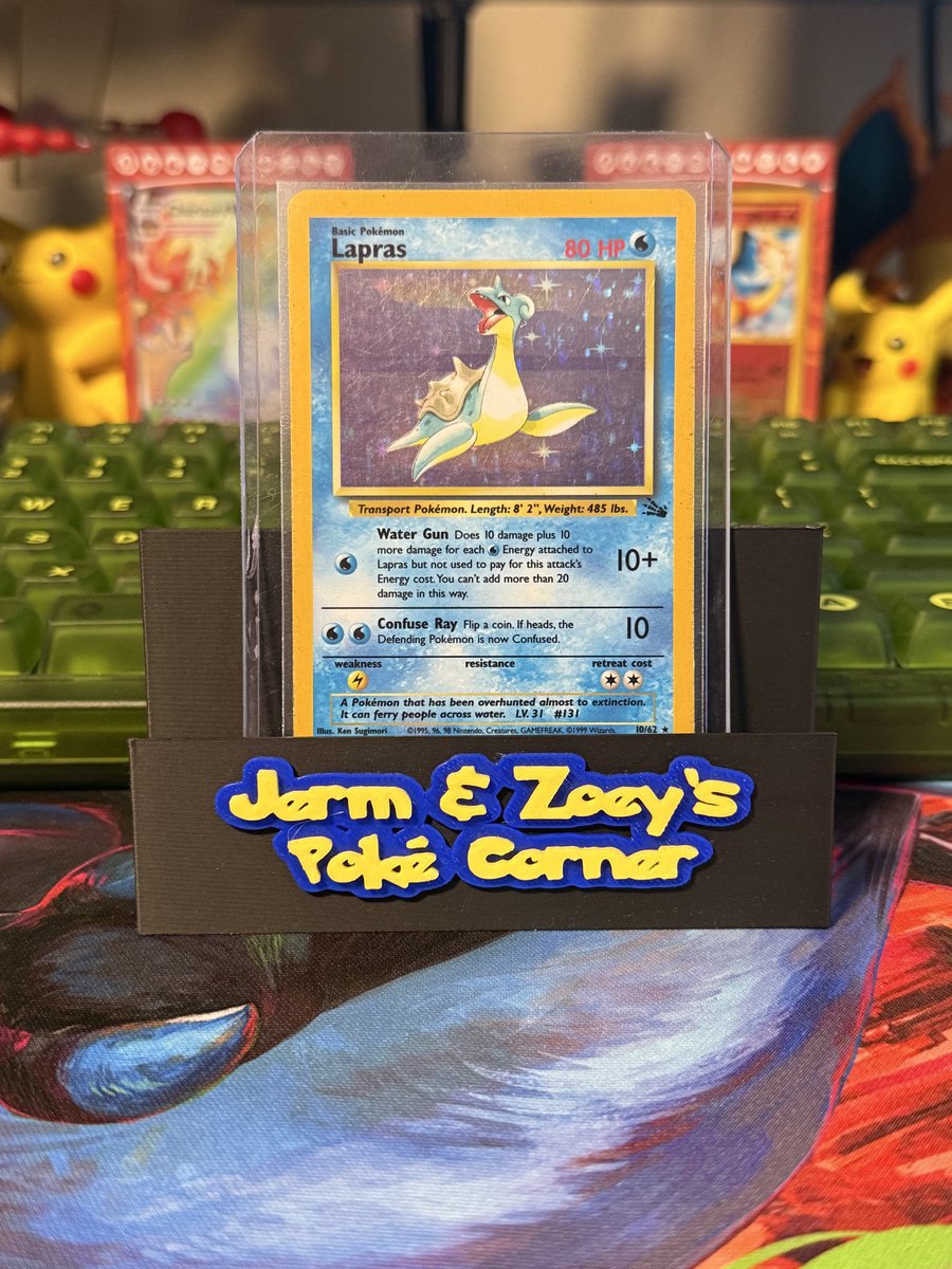 🚨 GIVEAWAY ALERT 🚨 

In honor of this being a big year for Pokemon, 30th anniversary and all. I’m giving away an OG…

Lapras from Fossil!!

To enter:
-Follow <a href="/JandZPokeCorner/">Jerm and Zoey’s Poké Corner</a> 
-Like this post
-RT this post
Optional: Tag some homies to spread the word!

Come get a chance to