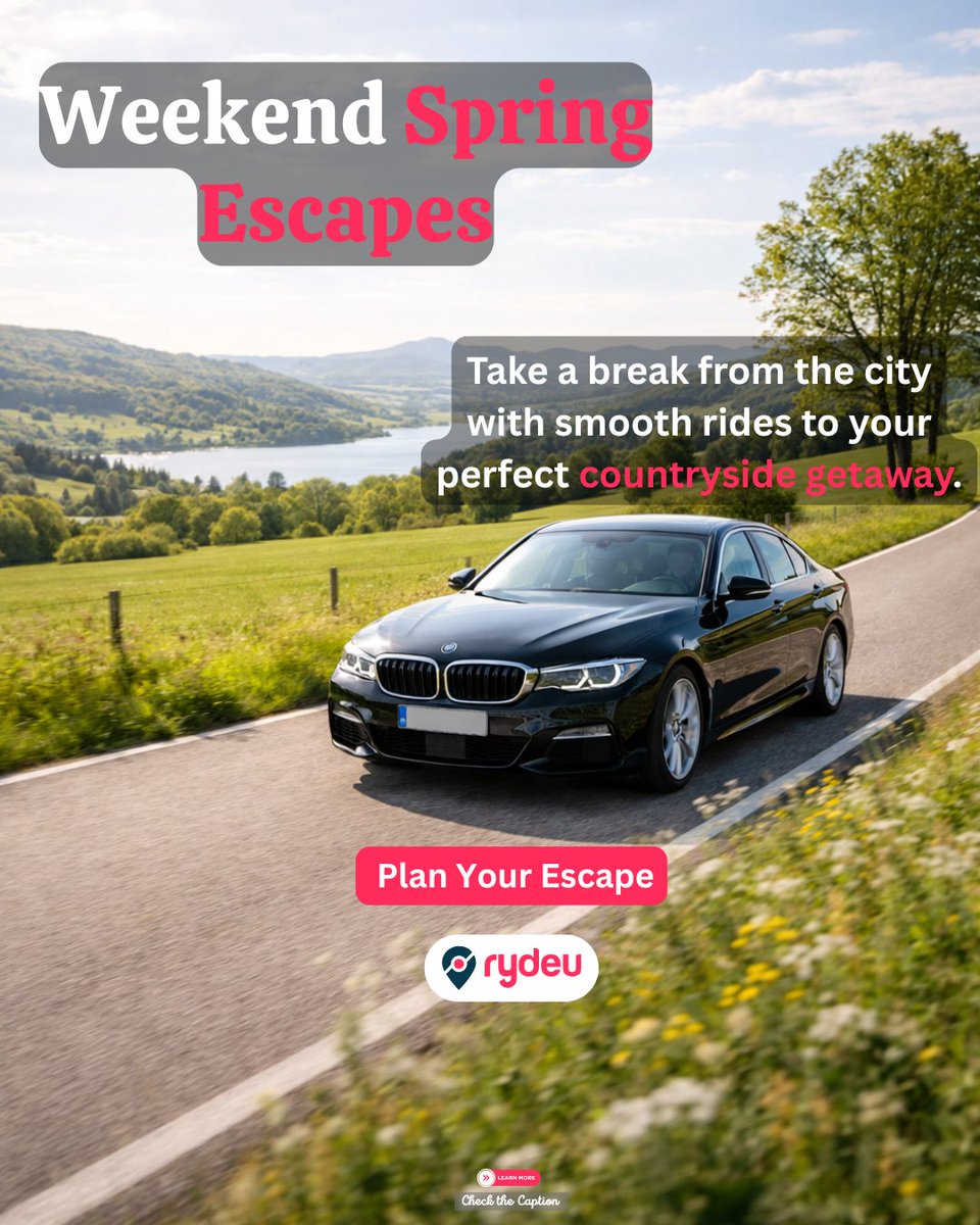 OfficialRydeu's tweet image. April weekends are perfect for quick escapes. Where are you heading next? 

#SpringGetaway #RideWithRydeu
