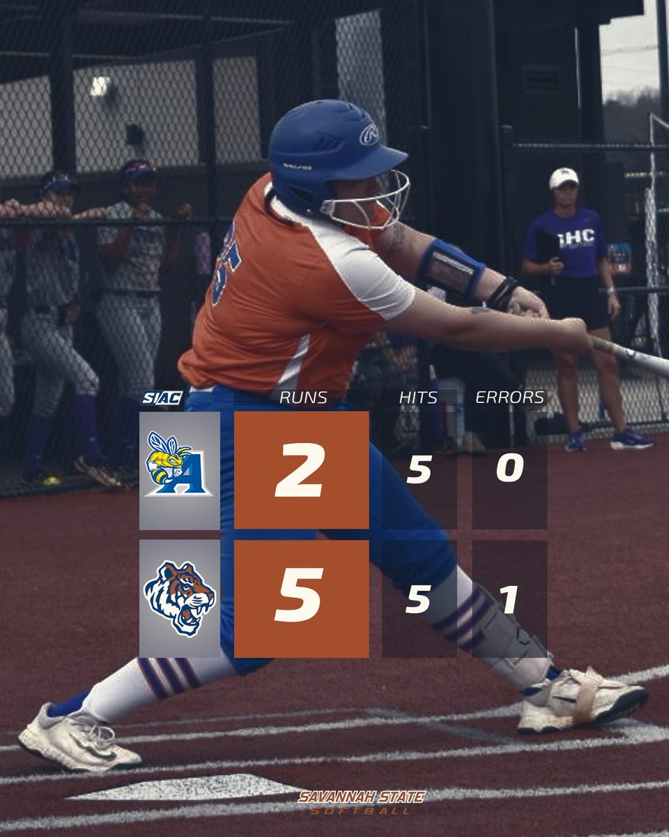 SavStateTigers's tweet photo. A solid start to the series for #SSUSB as they take Game One over @AUYellowJackets! Game Two set for around 3:15pm in Columbia! #HailSSU! #ClawDown!π
π΅π π₯ https://t.co/p5DIGCE8zF