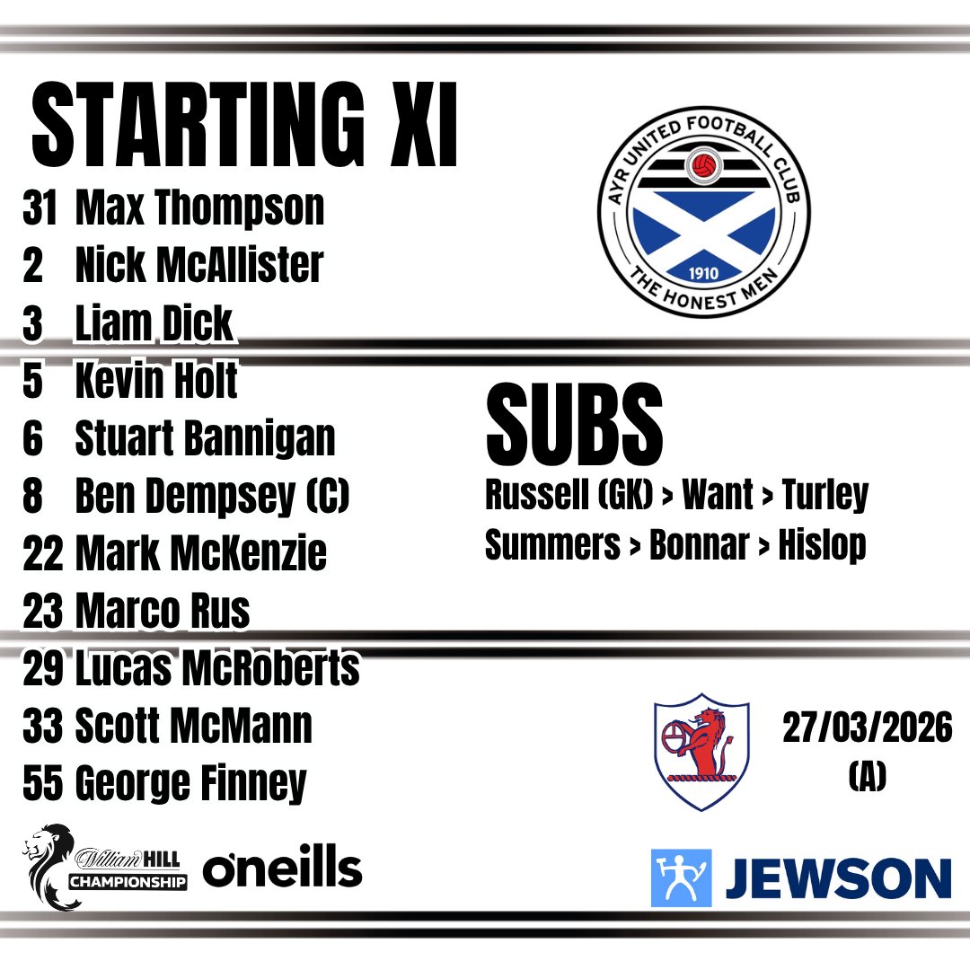 Ayr United tweet media