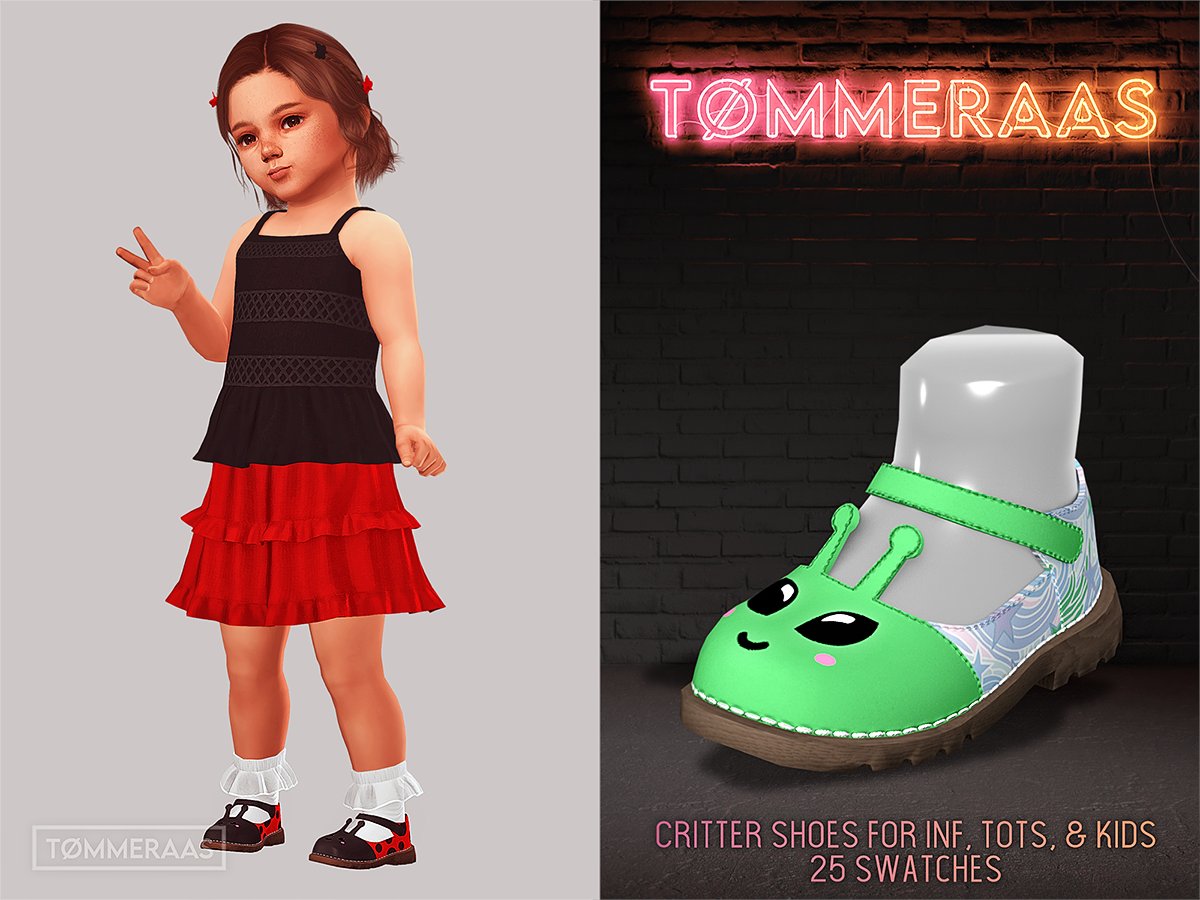 tommeraascc's tweet photo. 💫NEW CC💫
the critter shoes for kids, toddlers, and infants are now available in early access on my patreon (🔗 below)
🗓️public release april 17th https://t.co/5GIsD1rrF2