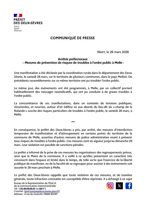 Image de l'actu de Préfet des Deux-Sèvres