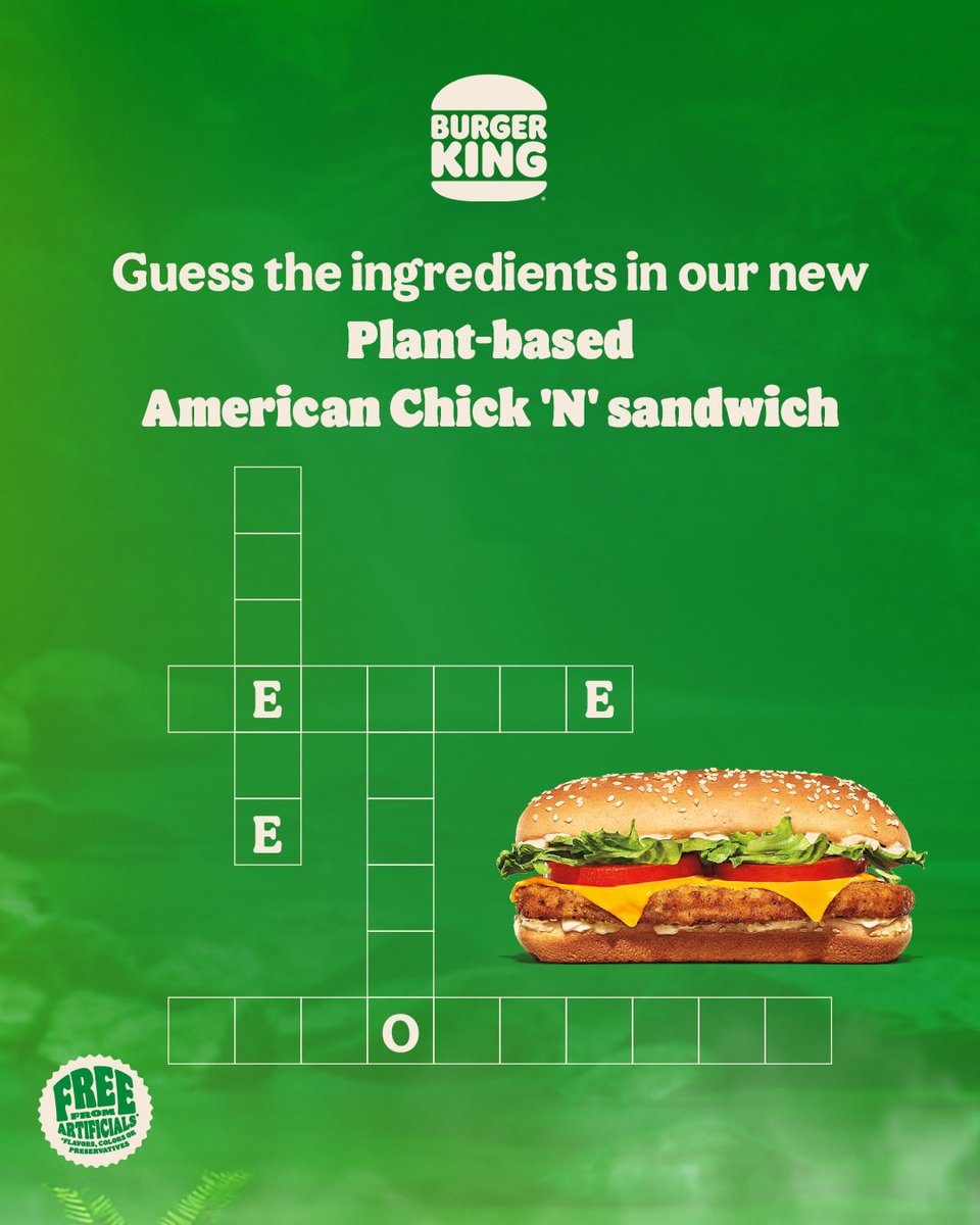 bkjamaica's tweet image. We scrambled the ingredients of our Plant-Based American Chick ‘N’ sandwich into a WORD GAME! 

Can you figure them out? Drop your answers below! 🥬🍅

First to get them all wins bragging rights 🏆💚

#BKJamaica #HaveItYourWay #PlantBasedAmericanChickNSandwich